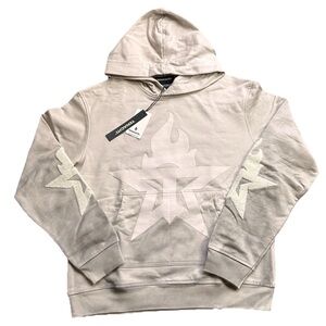 Tenaciti Studios Patched Hoodie In Beige Size Medium T23-2027